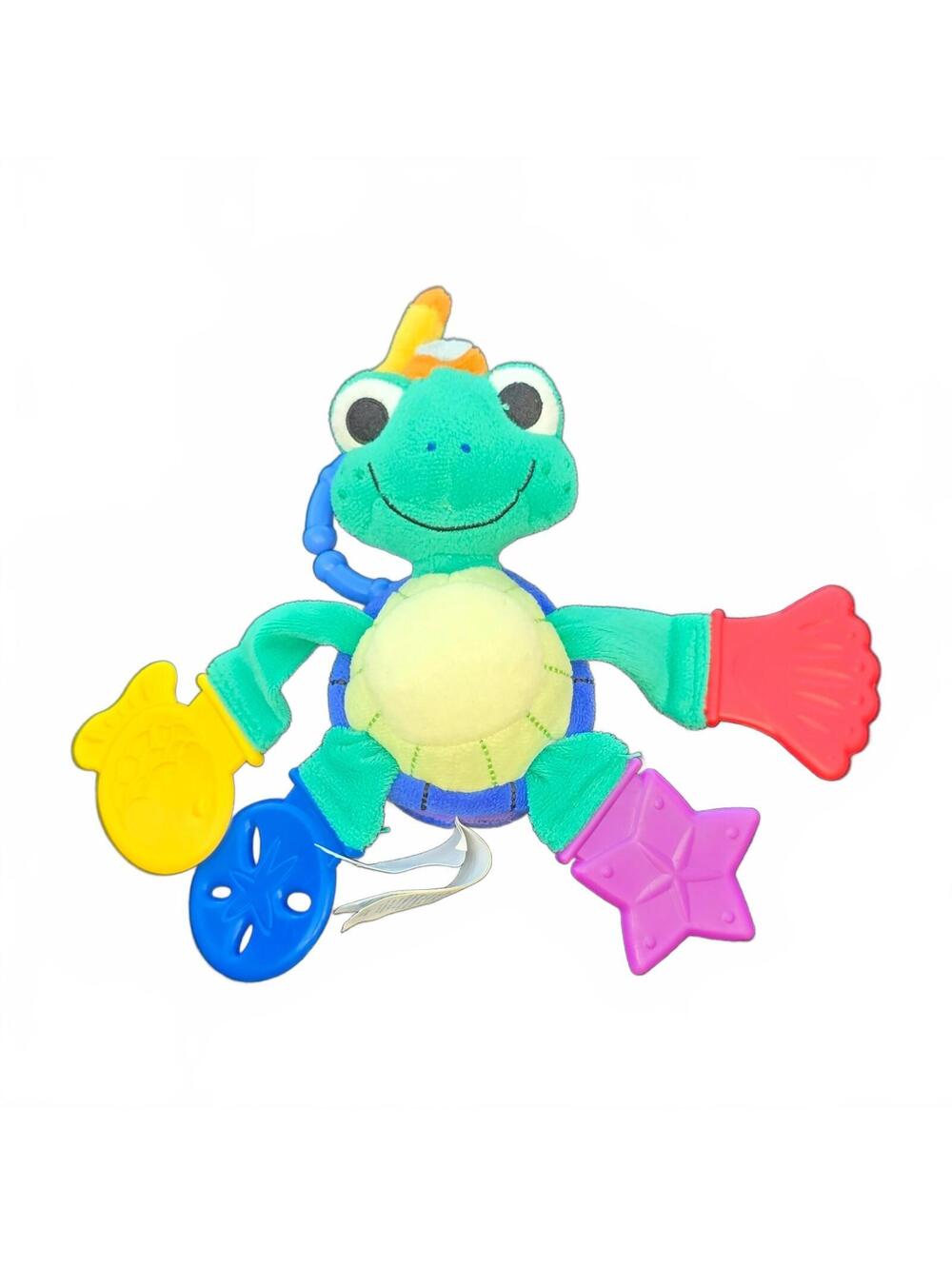 Baby Einstein Neptune Turtle Stuffed Plush Teether Tug N Teethe Toy Paddle Paws